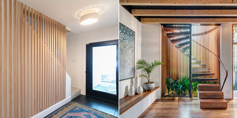 Деревянные планки – создание декоративных панелей.